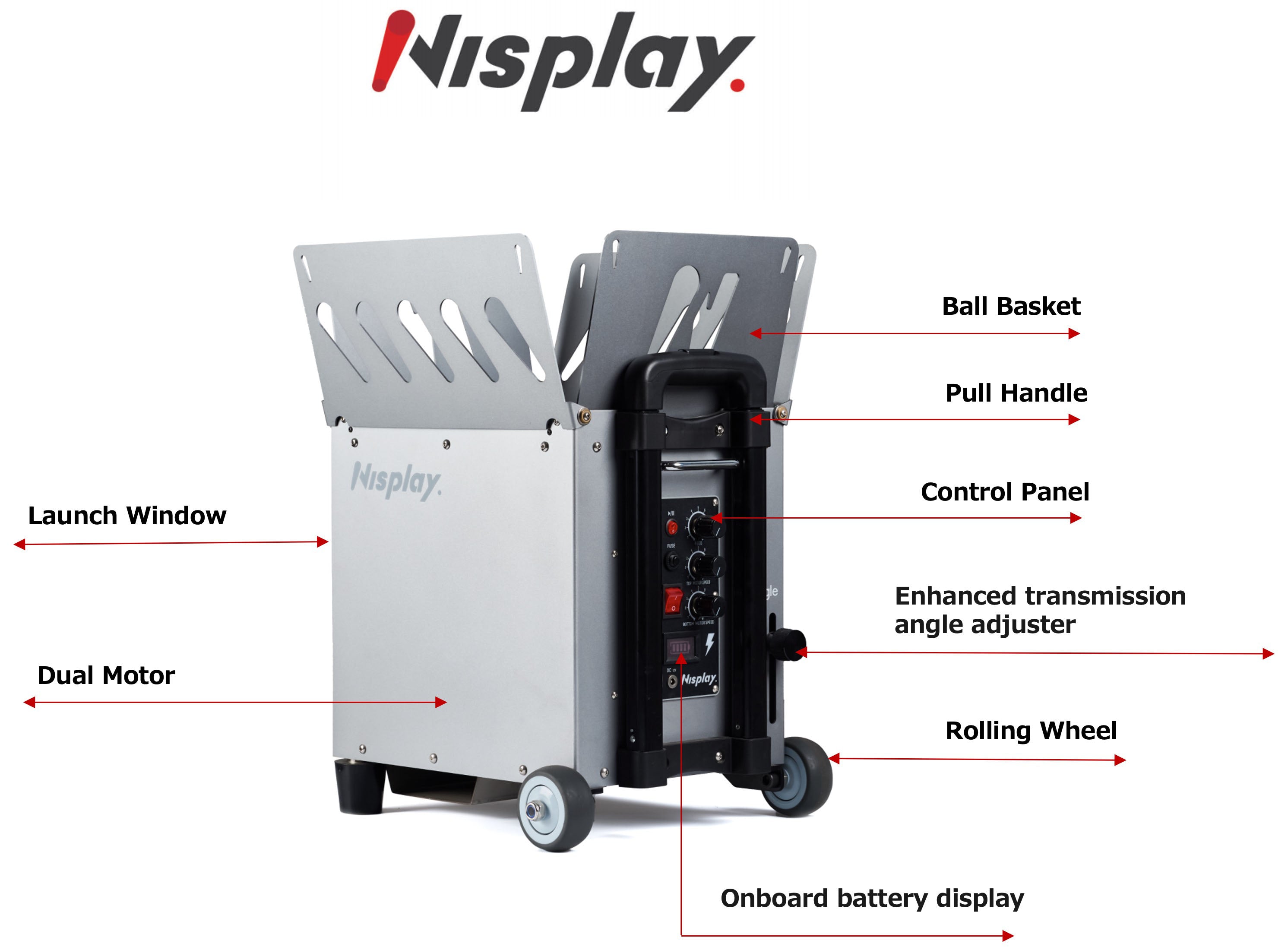 Tennis Ball Machine - Nisplay N2 Portable Automatic Tennis Ball Machine ...